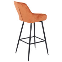 Tabouret de bar haut moderne de luxe avec pieds en métal, chaise de salle à manger en velours recyclé, emballée à plat, pour la maison, le bar et les hôtels