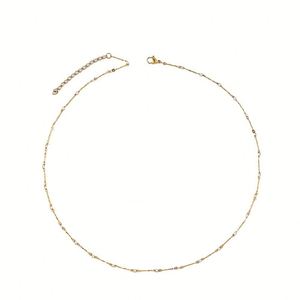 Collar de Cadena de Bambú de Acero Inoxidable con Baño de Oro de 24K, Nueva Tendencia al por Mayor para Hombres y Mujeres - Product Image 2
