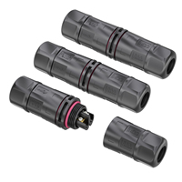 Connecteur de câble AOHUA M20 droit homologué UL, étanche IP67, à fixation par vis 2/3/4 broches pour éclairage LED extérieur