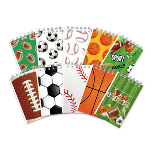 Combination Ball Theme Student Pocket Spiral <b>Notebook</b> Portable Mini Notepad Cartoon Design 10pcs <b>Set</b> - Product Image 5