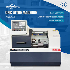 مخرطة معدنية صغيرة Ck0640 بتحكم رقمي مع وحدة تغذية أوتوماتيكية للقضبان - Product Image 1
