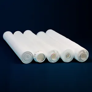 Cartuchos de filtro plisados PP de alto flujo personalizados para tratamiento de filtración de agua de sedimentos profundos 5 Micorn 20 pulgadas