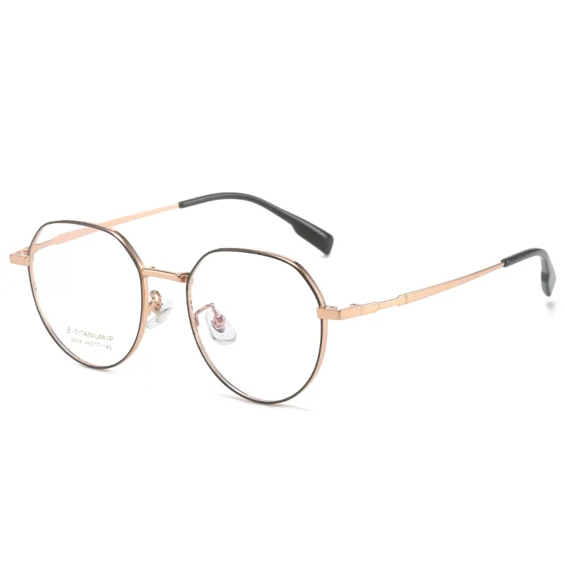 FANXUN 2414 Unisex montature per occhiali di tendenza retrò di alta qualità Beta titanio all'ingrosso montatura per occhiali nuovi