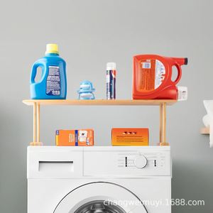 Wooden Desktop Storage <b>Rack</b> Solid Wood Single Layer <b>Kitchen</b> Spice <b>Rack</b> For Countertop Sink Multi Function - Product Image 1