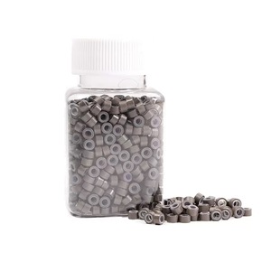 500 Pezzi Anelli Micro Link in Silicone e Rame da 5mm, 7 Colori, per Extension Capelli Umani Professionali - Product Image 2
