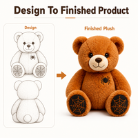 Peluche d'ours personnalisée directement de l'usine, en tissu super doux, anti-stress, pour fêtes, personnage en peluche OEM ODM