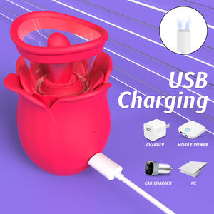 S-Hande Venta caliente Lady Rose Vibrador Lengua Lamiendo Vibrador Clítoris Pechos Succión Pezón Masaje Regalo del Día de San Valentín - Product Image 5