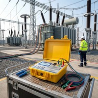 Testeur de rapport de transfert (TTR) portable automatique triphasé pour transformateurs, testeur de groupe vectoriel portatif pour postes de transformation
