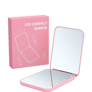 Pocket <strong>Mirror</strong> 1X 2X Magnification LED Compact Travel <strong>Makeup</strong> <strong>Mirror</strong> with <strong>Light</strong> Double-sided Foldable Mini Illuminated <strong>Mirror</strong> - Product Image 6