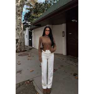 Cárdigan de Punto con Doble Cremallera Mink Balboa, Diseño Sólido y Estampado para Primavera, Verano, Otoño e Invierno - Product Image 2