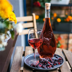 Bouteille de vodka créative en verre en forme de goutte, bouteille de whisky sculptée, nouveau design, 500 ml, bouteille de vin transparente avec bouchon en liège, bouteille de vodka personnalisée - Product Image 2