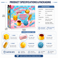 Ensemble de jouets anti-stress en boîte : Cacahuète, Fromage, Beurre, Pudding, Pomme de terre, Bonbons – Articles sensoriels Fidget