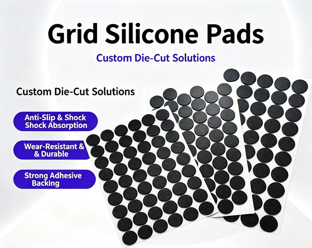 Mesh Silicone Self-adhesive Anti-slip Shock-absorbing Moisture Proof Cushioning Thickened Silent Wear-resistant Foot Pad