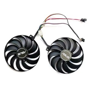 Nouveau ventilateur GPU 95MM 4PIN T129215SU FDC10U12S9-C RX5500XT adapté au refroidissement de la carte graphique Asus DUAL <span class=keywords><strong>RX5500</strong></span> <span class=keywords><strong>XT</strong></span> EVO OC - Product Image 2