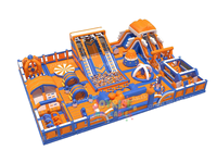 Parcours d'obstacles gonflable commercial, château gonflable, aire de jeux gonflable