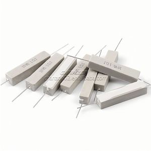 Bán buôn 10 W gốm xi măng điện trở 10w4rj 10w10rj 10w15rj 10w47rj 10w470rj 10 Watt 1 5 20 40 100 1K <span class=keywords><strong>ohm</strong></span> xi măng kháng - Product Image 3