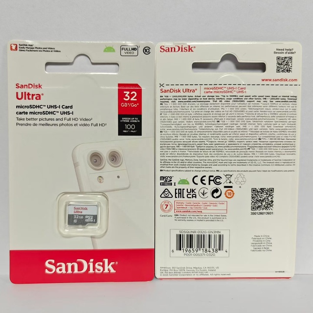 Original SanDisk ultra 32GB Memory Card 64GB Sd Card 128GB 512GB 256GB Micro TF SD Card A1 C10 Upto 100Mb/s for Phone Dash Cam