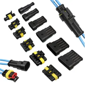 Conector de cable automático, conector eléctrico macho y hembra impermeable con cable, 1, 2, 3, 4, 5, 6 vías, 1P, 2P, 3P, 4P, 5P