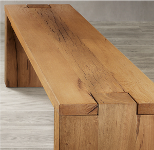 Banc antique français personnalisé Rhoohill avec design traditionnel en bois massif pour chambre à coucher, banc-tabouret de chambre - Product Image 2