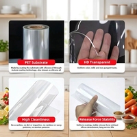 Rouleau de feuilles de plastique PET recyclé, qualité alimentaire, brillant, 0,18 mm, film protecteur transparent avec logo personnalisé