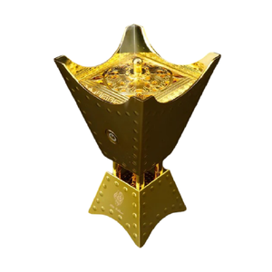 Metal Crafted Modern Design Home Decorative <b>Bakhoor</b> <b>Burner</b> Best Quality Gold-Plated Metal Incense <b>Burner</b> For Fragrance Diffuser - Product Image 1