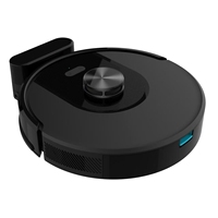 Robot vakum 2-in-1 dengan stasiun penyedot, navigasi LiDAR kuat 5000Pa daya isap 3L kantong debu 90 hari Pembersihan bebas genggam