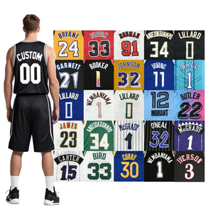 Maillots de basket-ball pour hommes de haute qualité, broderie personnalisée, FLAGG DURANT JAMES CURRY MORANT DONCIC, bleu rouge, été - Product Image 2