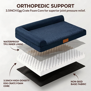 Coussin <span class=keywords><strong>de</strong></span> voyage pour <span class=keywords><strong>chien</strong></span> imperméable rectangulaire, canapé orthopédique en mousse, <span class=keywords><strong>lit</strong></span> <span class=keywords><strong>de</strong></span> camping - Product Image 2