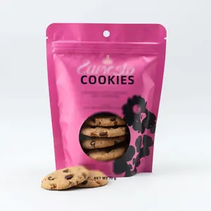 Custom Printed Mylar Bags For Edibles Ziplock 3.5g 500g Gummy Biscuit Packaging