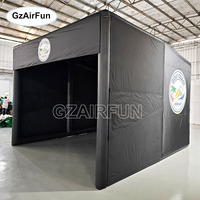 Tente de simulateur de golf commercial, cage de golf gonflable en PVC durable pour la maison et les studios de golf professionnels