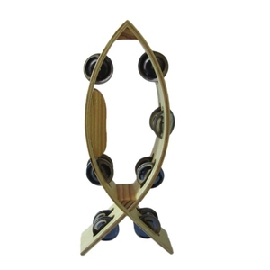 Tamborín Orff, Instrumento de Percusión de Gran Tamaño, Tambor de Flores de Doble Fila, Campana de Mano para Fiestas KTV y Reuniones Nocturnas - Product Image 2