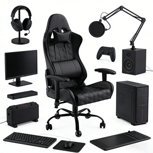 <span class=keywords><strong>Sedia</strong></span> <span class=keywords><strong>da</strong></span> <span class=keywords><strong>Gaming</strong></span> Ergonomica con Schienale Alto, Poggiatesta e Supporto Lombare, Braccioli Regolabili 2D per Casa, Ufficio e Sessioni di Gioco - Product Image 1