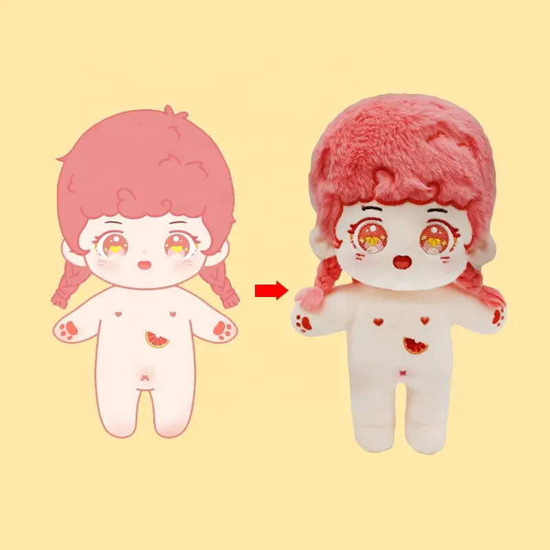 Bambola farcita peluche popolare MOQ Kpop popolare personalizzata