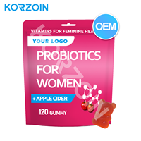 Gummies Probiotiques Véganes OEM pour l'Équilibre du pH Vaginal et la Santé Intestinale Féminine, Complément Alimentaire pour la Mère