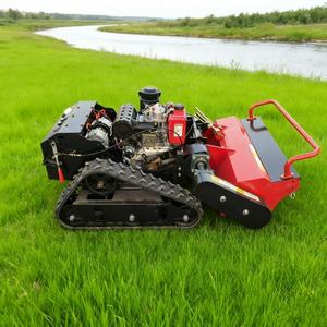 Livraison gratuite, tondeuse à gazon robotisée industrielle à chenilles télécommandée, robuste, 4 temps, pour terrains accidentés, pentes, terrains vagues - Product Image 1