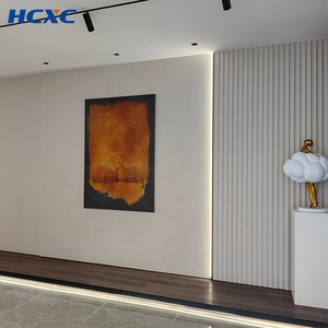 Panneau mural intérieur en composite bois-plastique (WPC) style décoration moderne, revêtement mural rainuré en PVC pour intérieur - Product Image 2