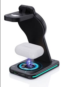 3 in 1 Multi-function Wireless Charger Magnetic Quick Charge Folding Stand <b>Desktop</b> Wireless Charging Mobile <b>Phone</b> <b>Holder</b> - Product Image 1