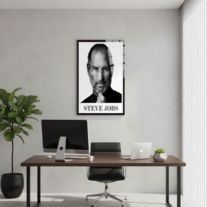 Impression sur toile Portrait de Steve Jobs : Art décoratif moderne pour le bureau, ART EN VERRE TÉMPERÉ - Product Image 3