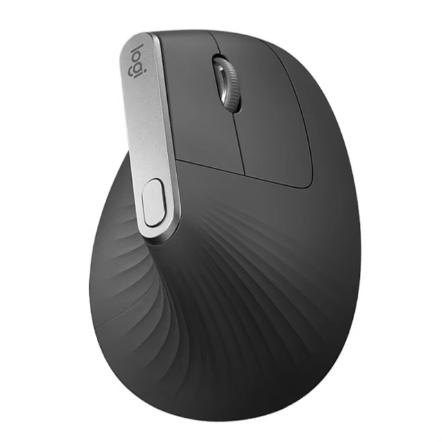 Logitech MX Vertical Wireless Ergonomic Mouse Right-Handed 4 Buttons 1000DPI Multi-function 2.4GHz USB Rechargeable for Office