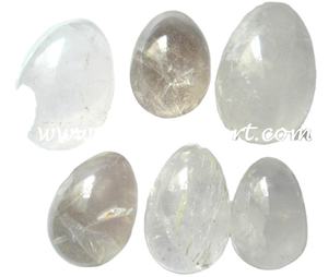 Oeufs de pierres précieuses naturelles en quartz cristal de guérison artisanat de pierre de cristal - Product Image 1