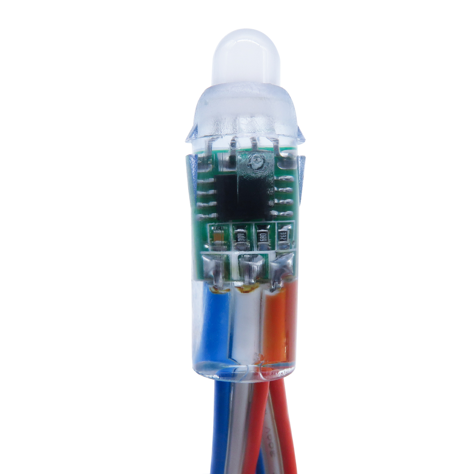 Customized 6inch Line Length 12V 18pcs Per String Colored Lines LED Pixel Light for Holiday Decoration Outdoor Roof Project