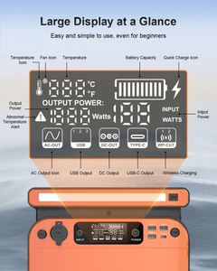 Station d'alimentation portable haute capacité 500W pour le camping, générateur d'énergie solaire - Product Image 5