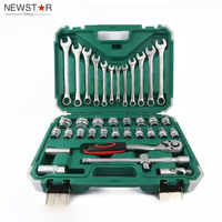 Ensemble d'outils de quincaillerie 37 pièces, clés à douilles combinées, kits d'outils pour bougies d'allumage, en acier au carbone, avec mallette rigide pour réparation, emballé