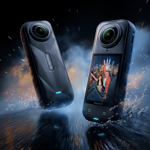 Insta360 X5 Get-Set xe máy cuối cùng multiview xe đạp lái xe không có máy bay không người lái không có vấn đề Snowboard thể thao Insta 360 X5 cầm tay máy ảnh - Product Image 1