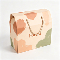Emballage personnalisé en carton pour vêtements, boîtes cadeaux de luxe en carton avec poignée en corde, imprimées pour la vente en gros