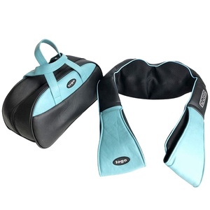 Masajeador Eléctrico Shiatsu para Cuello y Hombros con Calor, Control Remoto Inalámbrico, Almohada de Masaje Profundo de Cuero PU, Cinturón de Masaje - Product Image 1