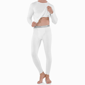 Set di Intimo Termico da <span class=keywords><strong>Uomo</strong></span>, Stile Long-John Spesso, Strato Base Invernale, Top e Pantaloni in Un Pezzo, Abbigliamento Sportivo in Pile di Poliestere - Product Image 5