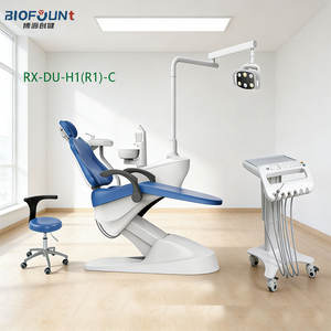 Système dentaire avancé, fauteuil dentaire intégré RX-DU-H1(R1)-C, pièces à main haute/basse vitesse pour une mise en place complète de clinique dentaire - Product Image 1