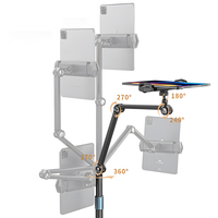 Support de tablette en aluminium rétractable Charmount, pivotant à 360 degrés, pour téléphone et tablette