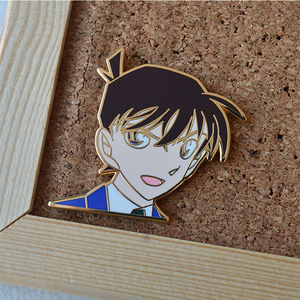 Chất lượng cao thám tử Conan cứng men huy hiệu trong kho màn hình lụa in tùy chỉnh kim loại pin - Product Image 2